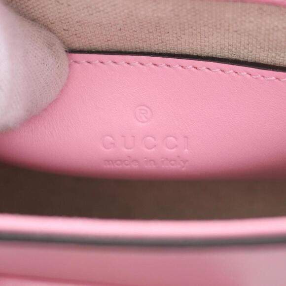 GUCCI Pink Leather Bamboo Bag - Picture 5 of 8
